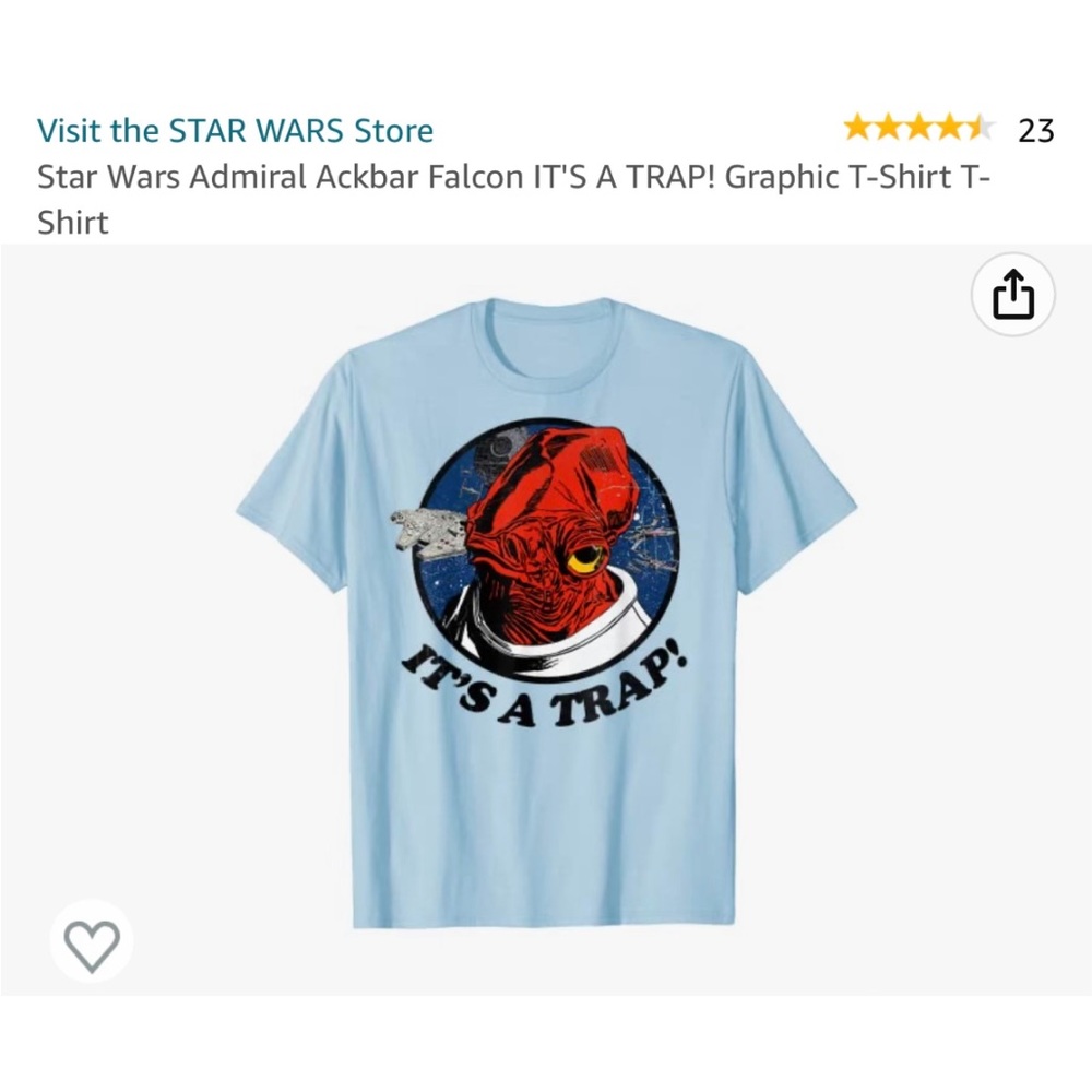 Star Wars admiral Ackbar Falcon It’s a trap graphic shirt-one female, one male